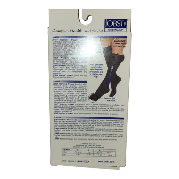 Jobst SupportWear Women's Trouser Knee High Socks 8-15mmHg Sand X-Small - Picture 5 of 9